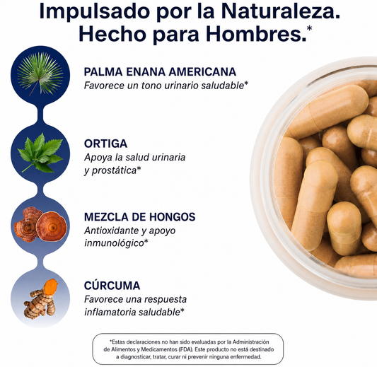 Suplemento para la Salud de la Próstata con Saw Palmetto para Hombres